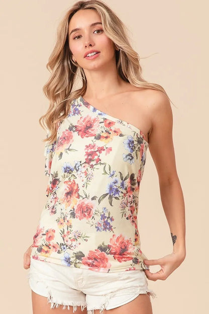 BiBi Floral Printed Jersey Knit Ruffle Sleeve Top - Bitsy Gypsy Boutique