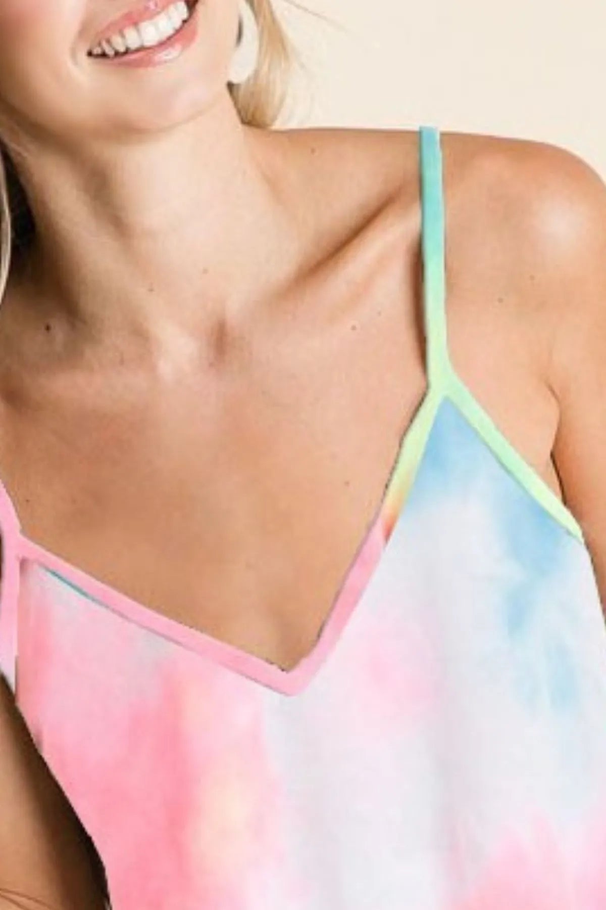 BiBi Tie Dye French Terry Knit Cami - Bitsy Gypsy Boutique