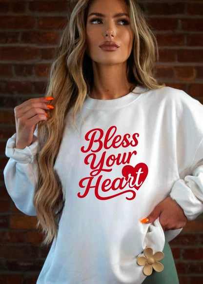Bless Your Heart Graphic Sweatshirt - Bitsy Gypsy Boutique