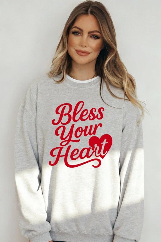 Bless Your Heart Graphic Sweatshirt - Bitsy Gypsy Boutique