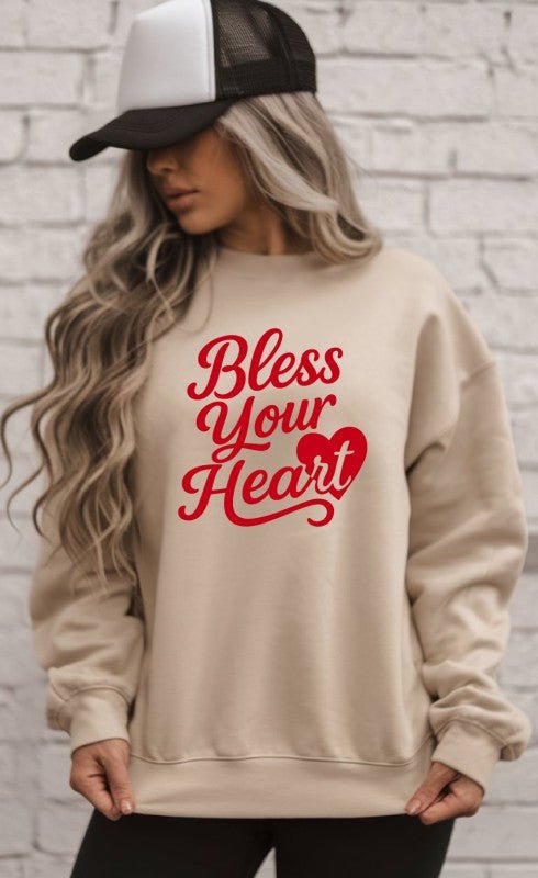 Bless Your Heart Graphic Sweatshirt - Bitsy Gypsy Boutique