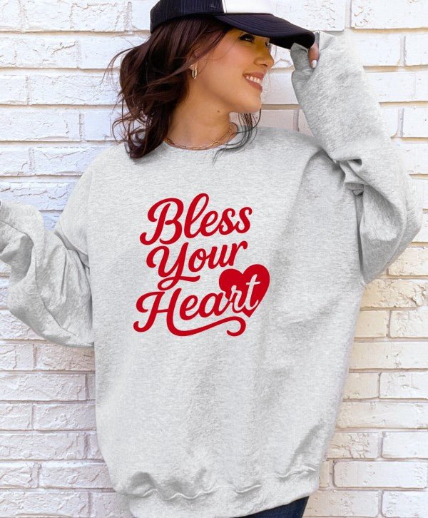 Bless Your Heart Graphic Sweatshirt - Bitsy Gypsy Boutique