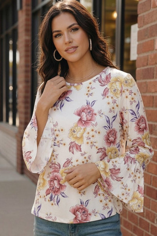 Blossom Lane Bell Sleeve Top - Bitsy Gypsy Boutique