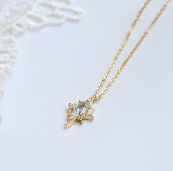 BLUE TOPAZ NECKLACE - Bitsy Gypsy Boutique