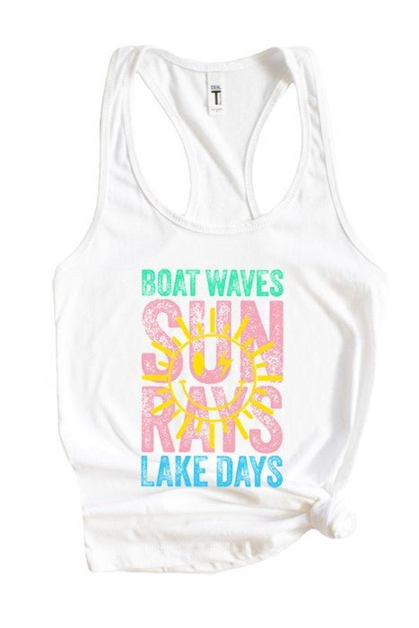 Boat Waves Lake Days Tank - Bitsy Gypsy Boutique