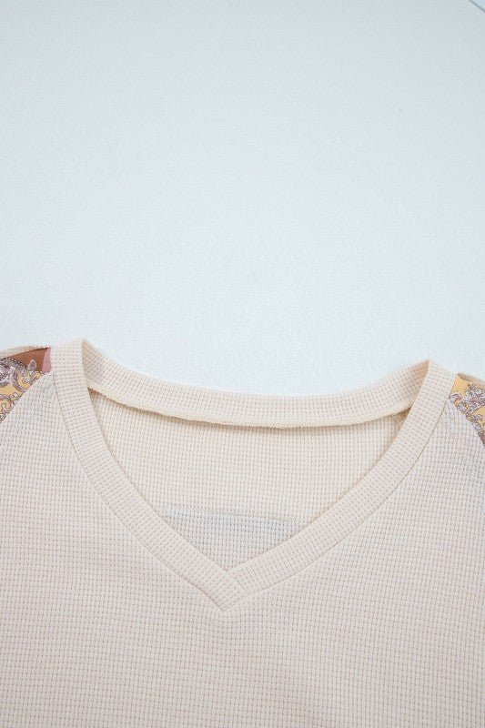 Boho Paisley Patchwork Long Sleeve Top - Bitsy Gypsy Boutique