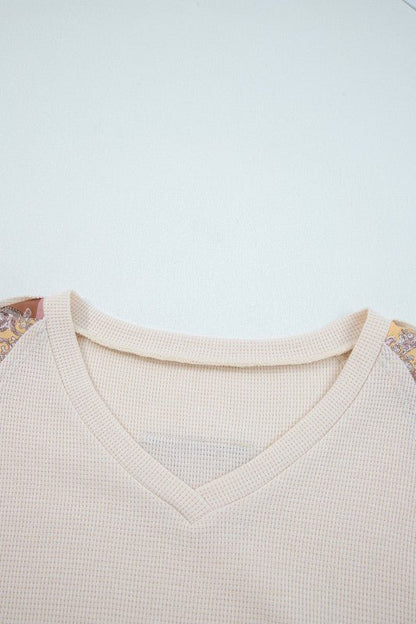 Boho Paisley Patchwork Long Sleeve Top - Bitsy Gypsy Boutique