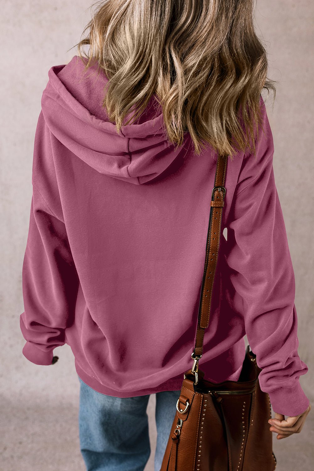 Bonbon Fleece Lined Kangaroo Pocket Drawstring Chunky Hoodie - Bitsy Gypsy Boutique