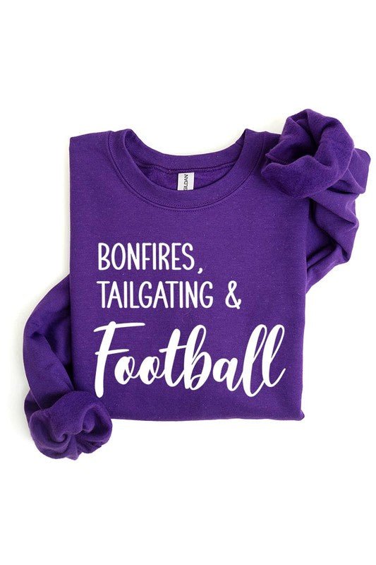 Bonfires Tailgating & Football Graphic Sweatshirts - Bitsy Gypsy Boutique