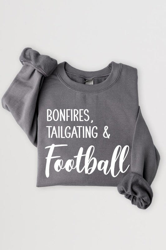 Bonfires Tailgating & Football Graphic Sweatshirts - Bitsy Gypsy Boutique