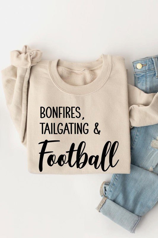 Bonfires Tailgating & Football Graphic Sweatshirts - Bitsy Gypsy Boutique