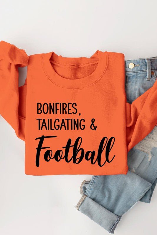 Bonfires Tailgating & Football Graphic Sweatshirts - Bitsy Gypsy Boutique