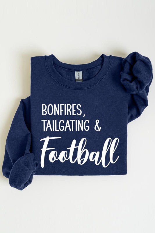 Bonfires Tailgating & Football Graphic Sweatshirts - Bitsy Gypsy Boutique