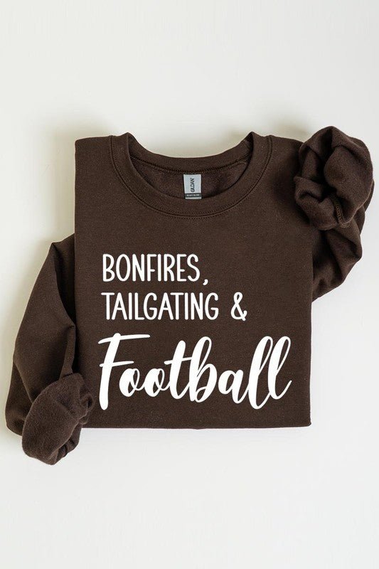 Bonfires Tailgating & Football Graphic Sweatshirts - Bitsy Gypsy Boutique