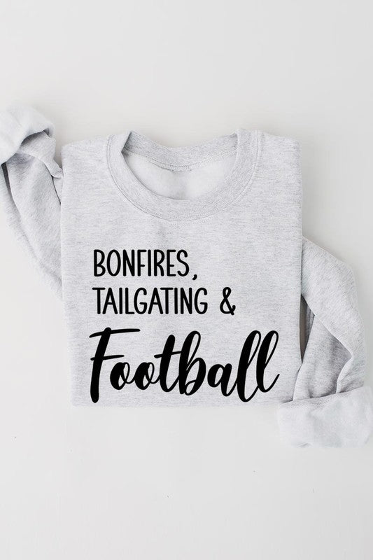 Bonfires Tailgating & Football Graphic Sweatshirts - Bitsy Gypsy Boutique