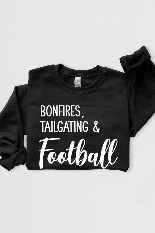 Bonfires Tailgating & Football Graphic Sweatshirts - Bitsy Gypsy Boutique