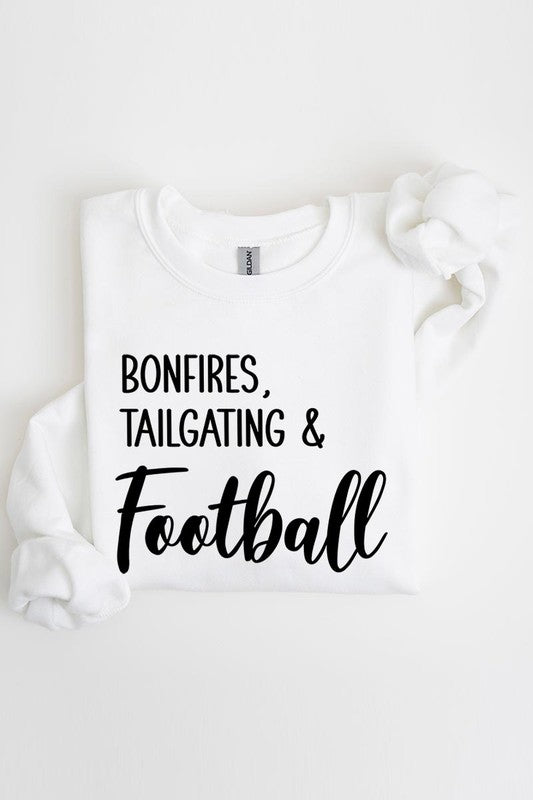 Bonfires Tailgating & Football Graphic Sweatshirts - Bitsy Gypsy Boutique