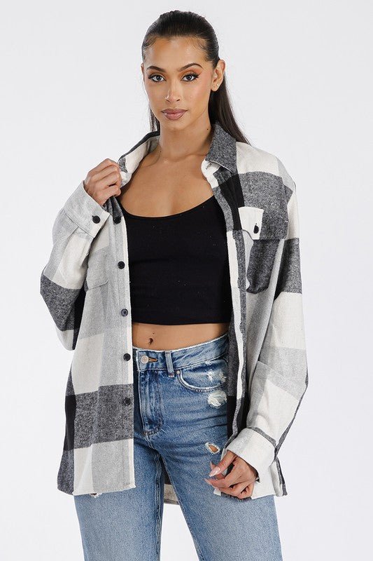 Boyfriend Oversized Soft Flannel Shacket - Bitsy Gypsy Boutique