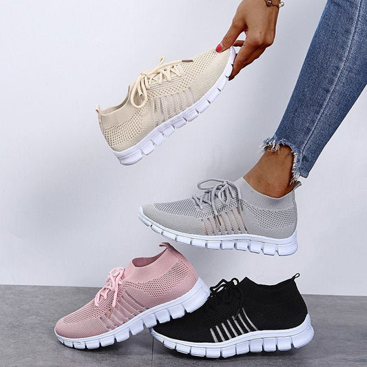 Breathable Mesh Lace Up Sneakers - Bitsy Gypsy Boutique