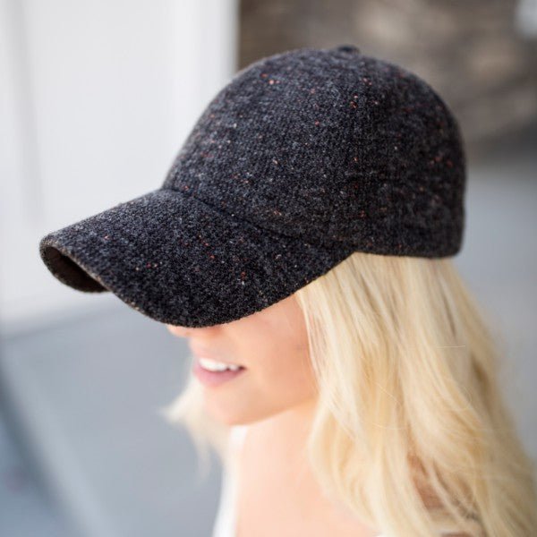 Breezy Tweed Ball Cap Fall Fashion Autumn Hat - Bitsy Gypsy Boutique