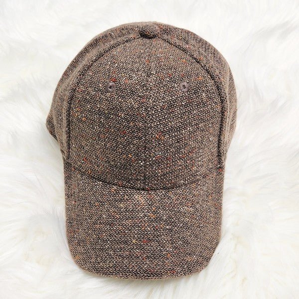 Breezy Tweed Ball Cap Fall Fashion Autumn Hat - Bitsy Gypsy Boutique