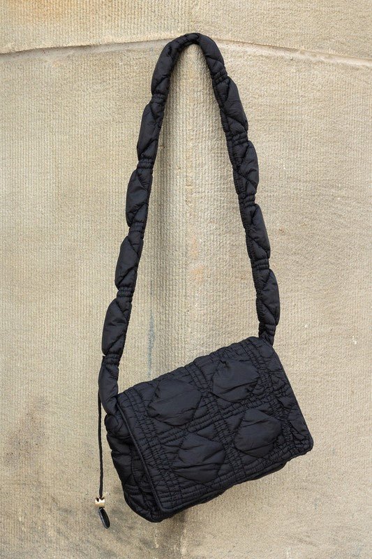 Brinley Quilted Puffer Foldover Crossbody - Bitsy Gypsy Boutique