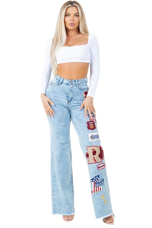 Brook Varsity Jean in Light Wash - Bitsy Gypsy Boutique