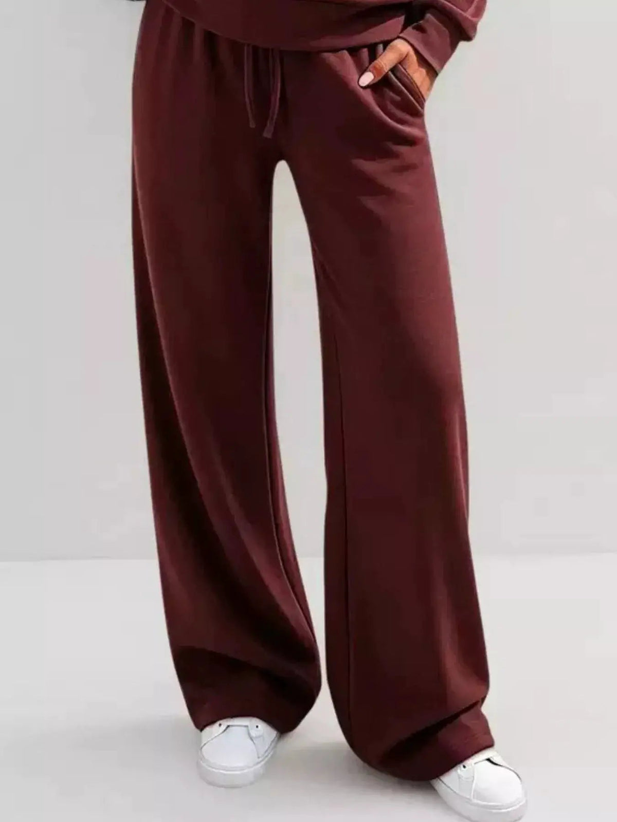 Button Detail Dropped Shoulder Top and Pants Set - Bitsy Gypsy Boutique