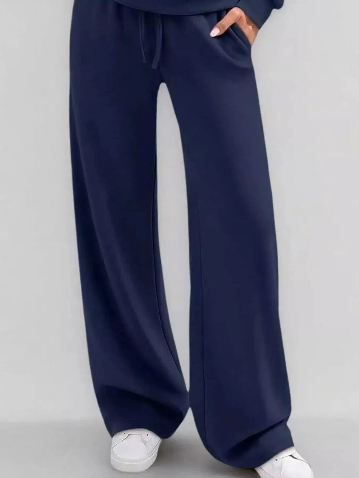 Button Detail Dropped Shoulder Top and Pants Set - Bitsy Gypsy Boutique