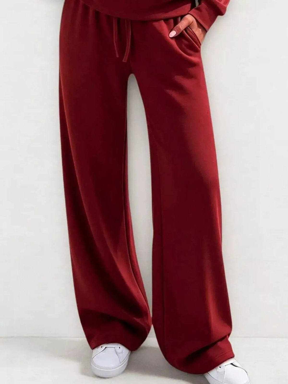 Button Detail Dropped Shoulder Top and Pants Set - Bitsy Gypsy Boutique