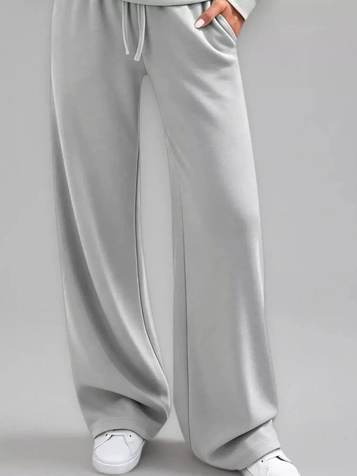 Button Detail Dropped Shoulder Top and Pants Set - Bitsy Gypsy Boutique