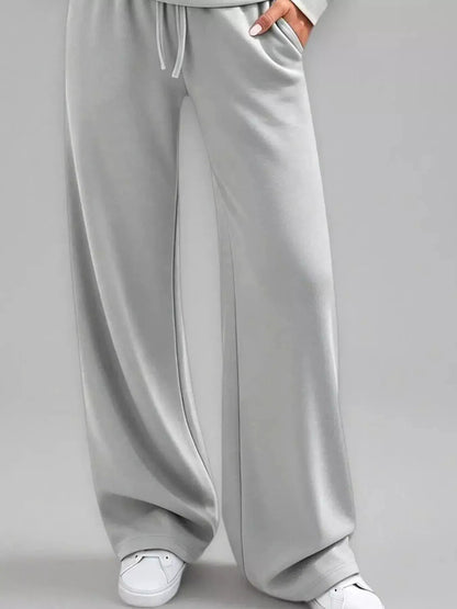 Button Detail Dropped Shoulder Top and Pants Set - Bitsy Gypsy Boutique
