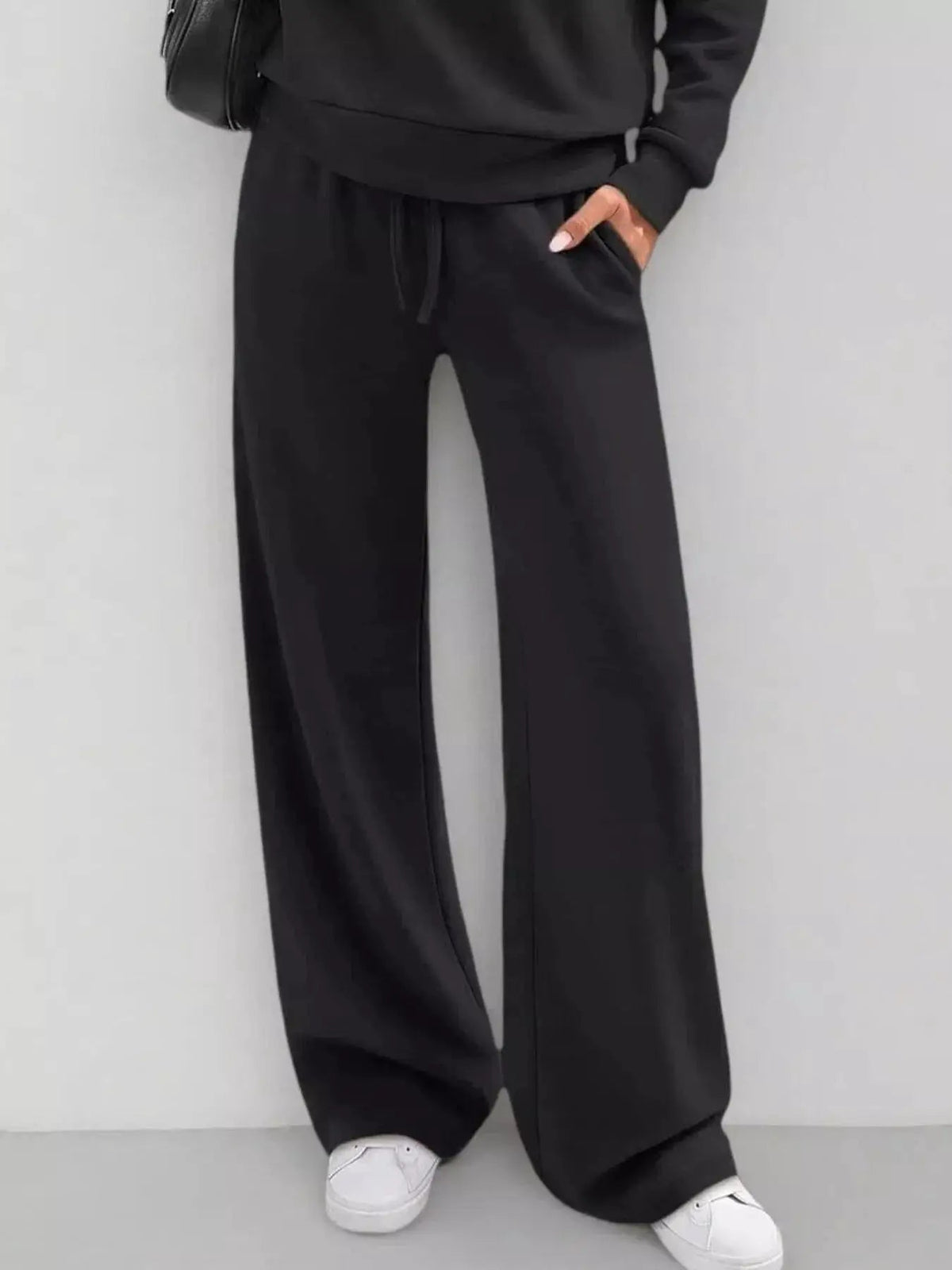 Button Detail Dropped Shoulder Top and Pants Set - Bitsy Gypsy Boutique