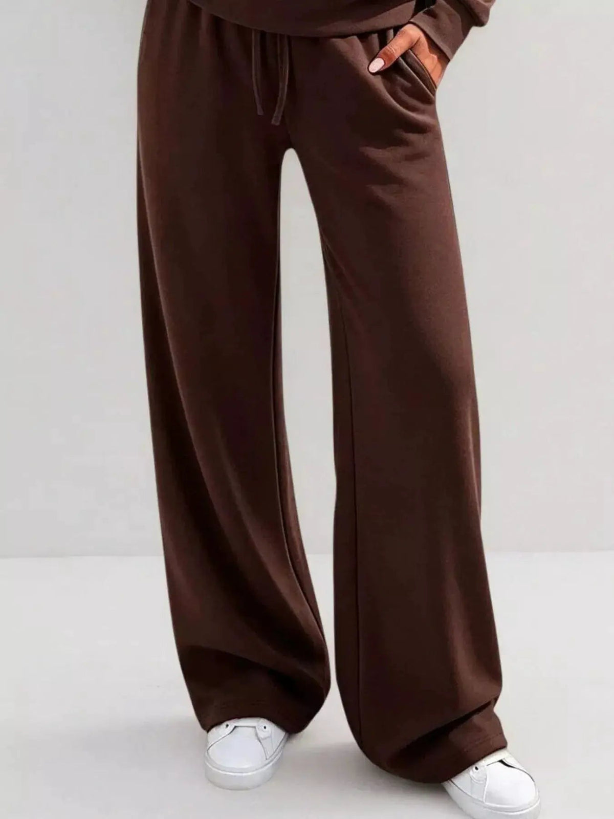 Button Detail Dropped Shoulder Top and Pants Set - Bitsy Gypsy Boutique