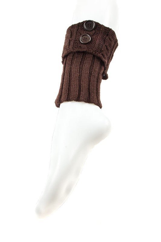 BUTTON KNITTED WINTER LEG WARMERS - Bitsy Gypsy Boutique