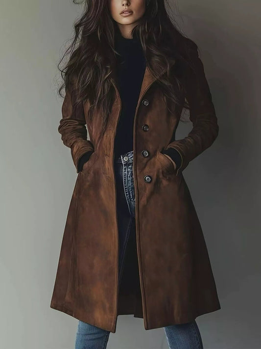 Button Up Longline Trench Coat - Bitsy Gypsy Boutique