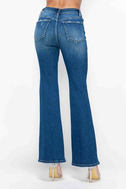 bytos Full Size High Rise Bootcut Jeans with Pockets - Bitsy Gypsy Boutique