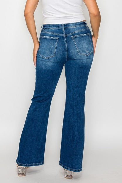 bytos Full Size High Rise Bootcut Jeans with Pockets - Bitsy Gypsy Boutique