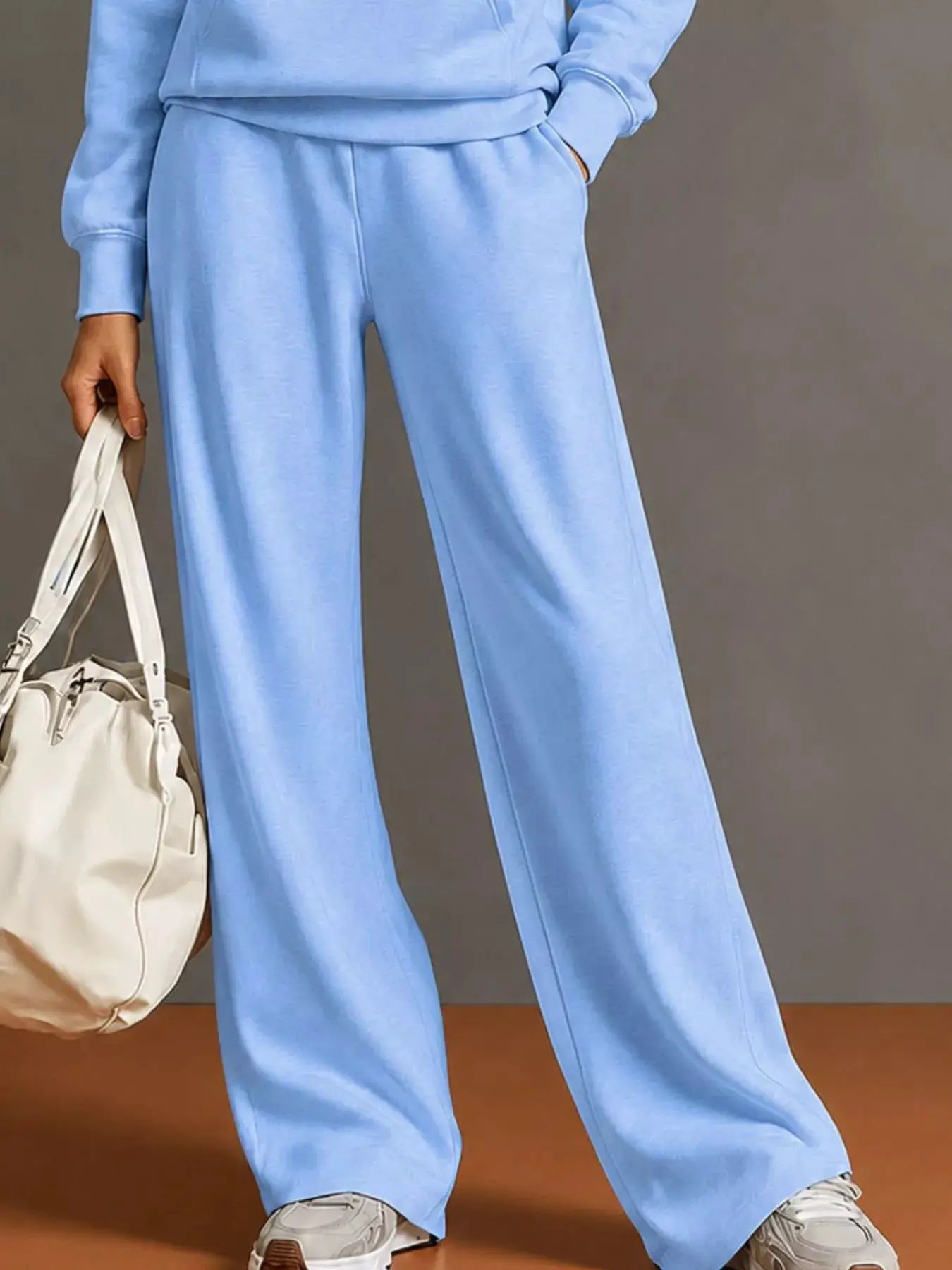 Kangaroo Pocket Hoodie and Pants Set by Trendsi