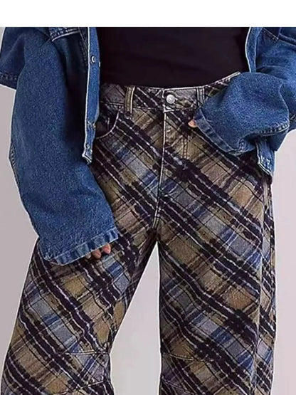 Printed Wide-Leg Jeans by Trendsi