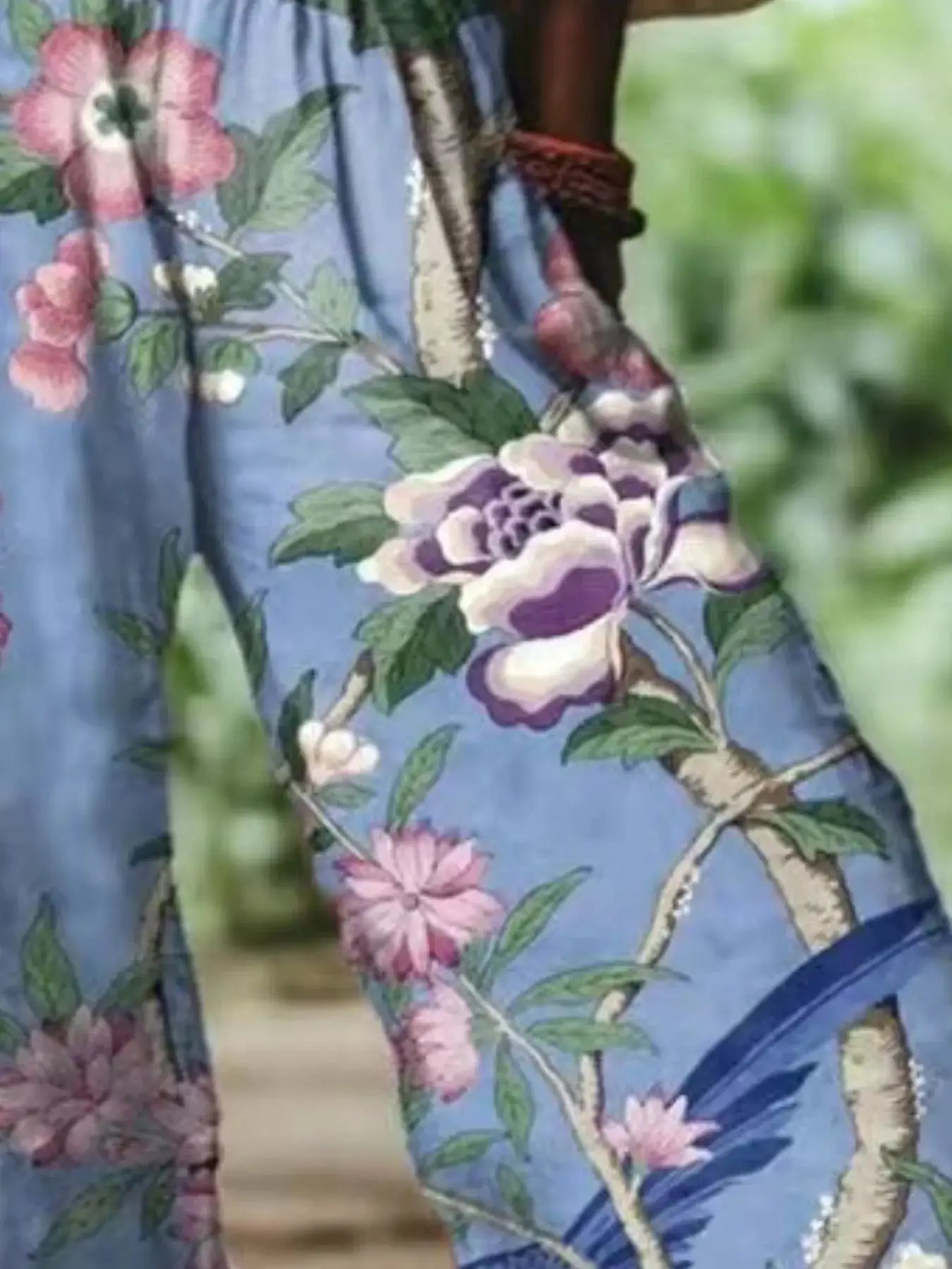 Full Size Floral Wide-Leg Pants Plus Size by Trendsi