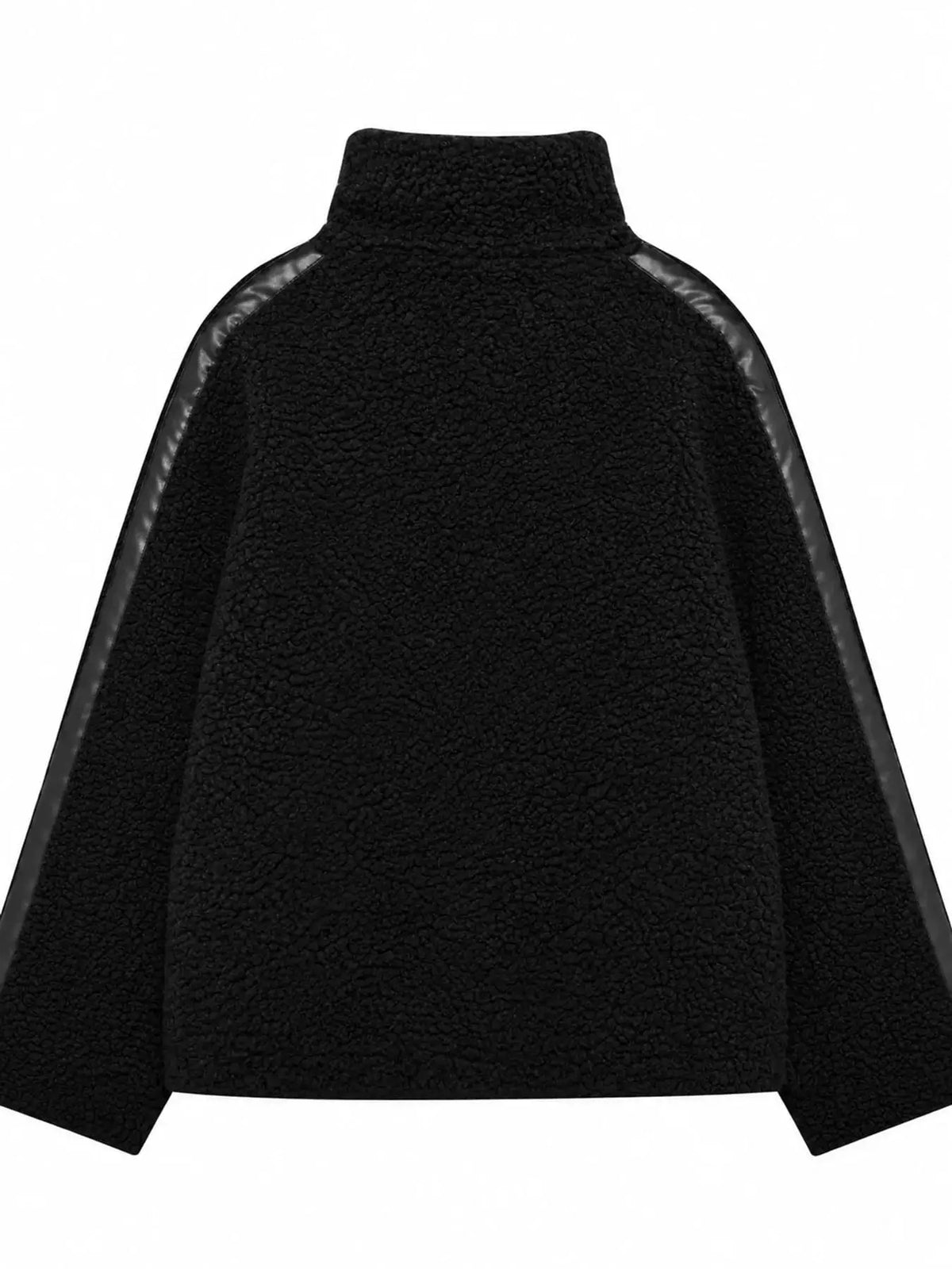 Sherpa Zip-Up Outerwear by Trendsi