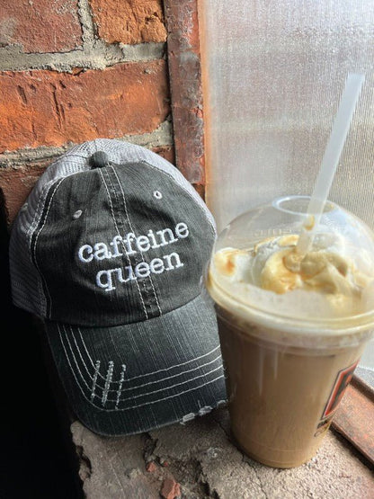 Caffeine Queen Trucker Hat - Bitsy Gypsy Boutique