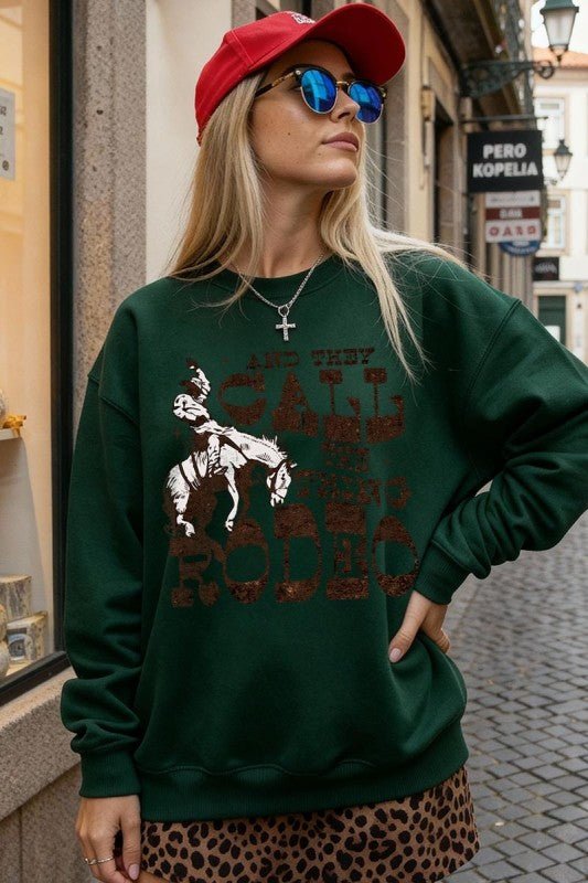 Call It Rodeo Western Graphic Sweatshirt - Bitsy Gypsy Boutique
