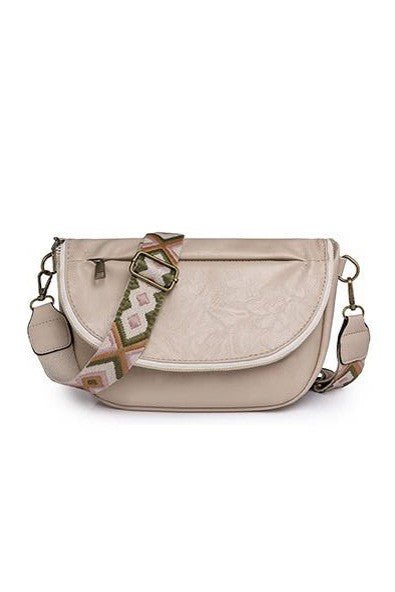 Callie Fold Over Leather Crossbody Sling Bag - Bitsy Gypsy Boutique