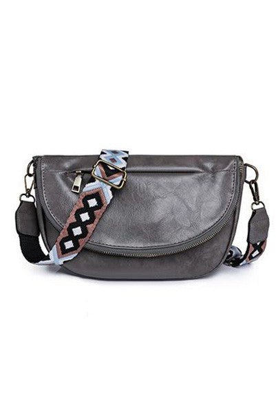 Callie Fold Over Leather Crossbody Sling Bag - Bitsy Gypsy Boutique