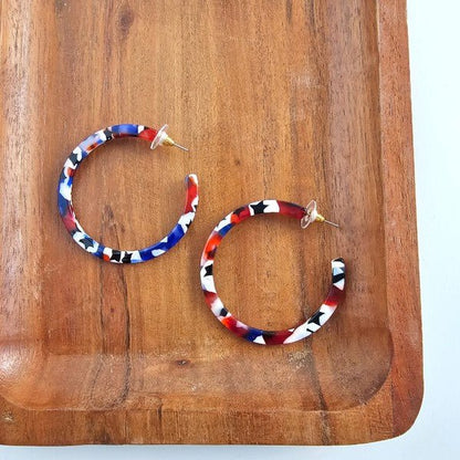 Cameron Hoops - Americana - Bitsy Gypsy Boutique
