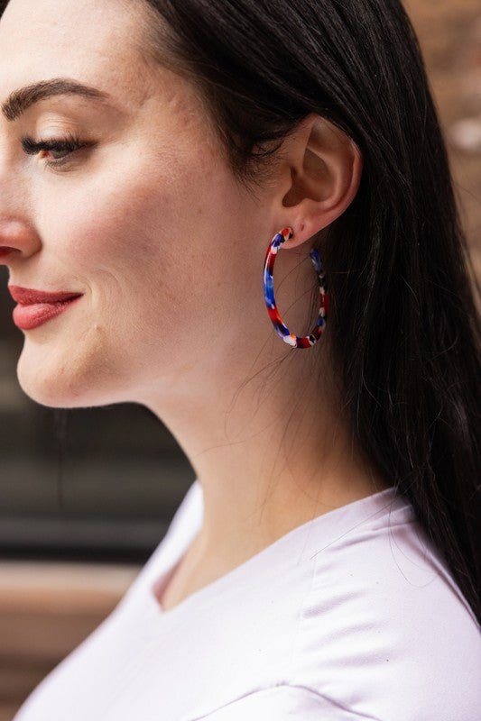 Cameron Hoops - Americana - Bitsy Gypsy Boutique