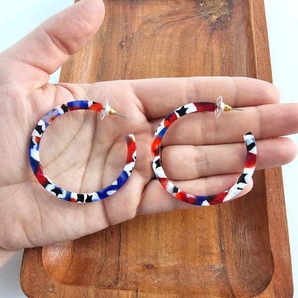 Cameron Hoops - Americana - Bitsy Gypsy Boutique
