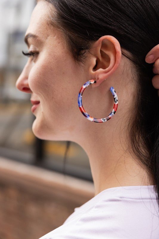 Cameron Hoops - Americana - Bitsy Gypsy Boutique